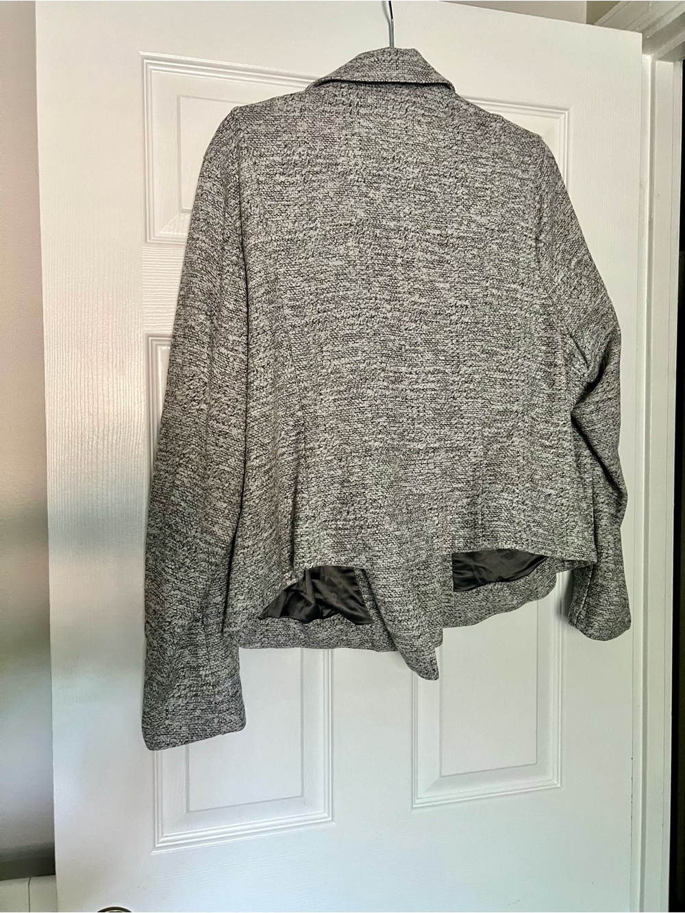 NWOT Torrid Light Gray Knit Bomber Moto Jacket - Picture 6 of 6